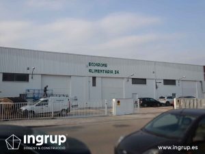 0001 diseno impresion rotulacion ecoarome ecofresco alimentacion congelados granollers design ingrup estudio granollers barcelona fachada antigua preparacion para pintura