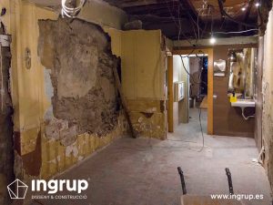 la magrana restaurante cuina meditarrania ingrup estudi diseno construccion granollers barcelona obra reforma interiorismo derribo comedor interior y zona baños