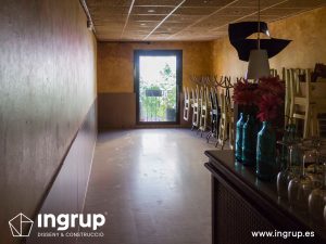 la magrana restaurante cuina meditarrania ingrup estudi diseno construccion granollers barcelona obra reforma interiorismo comedor segundo piso antes