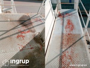01 antes estado escalera mantenimiento empresas retail ingrup estudio granollers