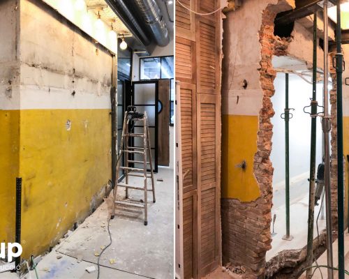 01 derribo muro colocacion bigas soporte estructural ingrup estudi cons