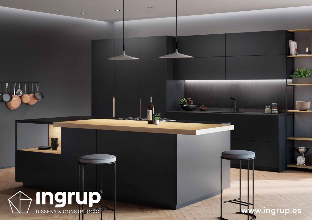 02 diseno-isla-cocinas-a-medida-rekker-partner-showroom-exposicion-ingrup-estudio-construccion-retail-granollers-barcelona-materiales-alta-calidad