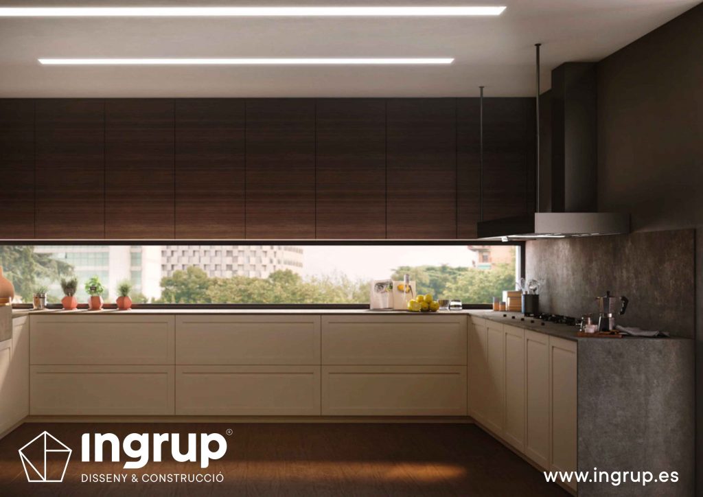 04 diseno cocina abierta cocinas a medida rekker partner showroom exposicion ingrup estudio construccion retail granollers barcelona materiales alta calidad