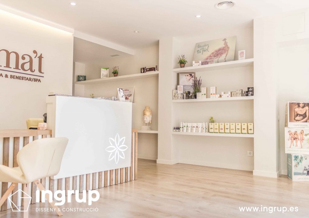 05 estanterias pladur a medida pintura decorativa colocacion parquet ingrup estudi diseno construccion retail granollers barcelona