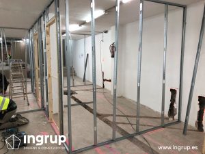 09 cerramientos en pladur estructura tabiques trasdosados desagues ingrup estudi diseno construccion retail rotulacion interiorismo granollers barcelona