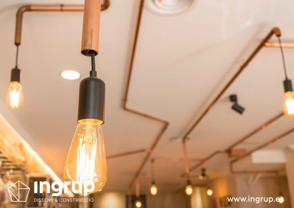 13 detalle iluminacion dedicada a medida led interiorismo decoracion cobre ingrup estudio diseno construccion retail granollers barcelona