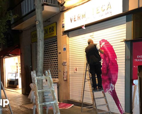 13 rotulacion entrada local vinilo decorativo reforma integral local comercial vermuteca interiorismo 3d ingrup estudi diseno construccion retail granollers barcelona