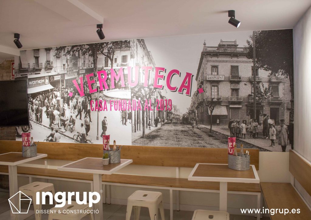20 foto mural gran formato pared instalacion propia fabricacion impresion ingrup estudio diseno construccion retail granollers barcelona