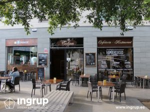 01 antes fachada antigua tolino premier rotulo terraza ingrup estudio diseno construccion retail granollers barcelona