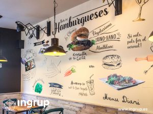 10 despues mural comedor tolino vinilo decorativo corte impresion fabricacion ingrup estudio diseno construccion retail