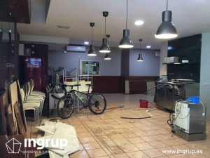 13 antes salon comedor limpieza reforma integral saneamiento local ingrup estudi diseno construccion retail granollers barcelona
