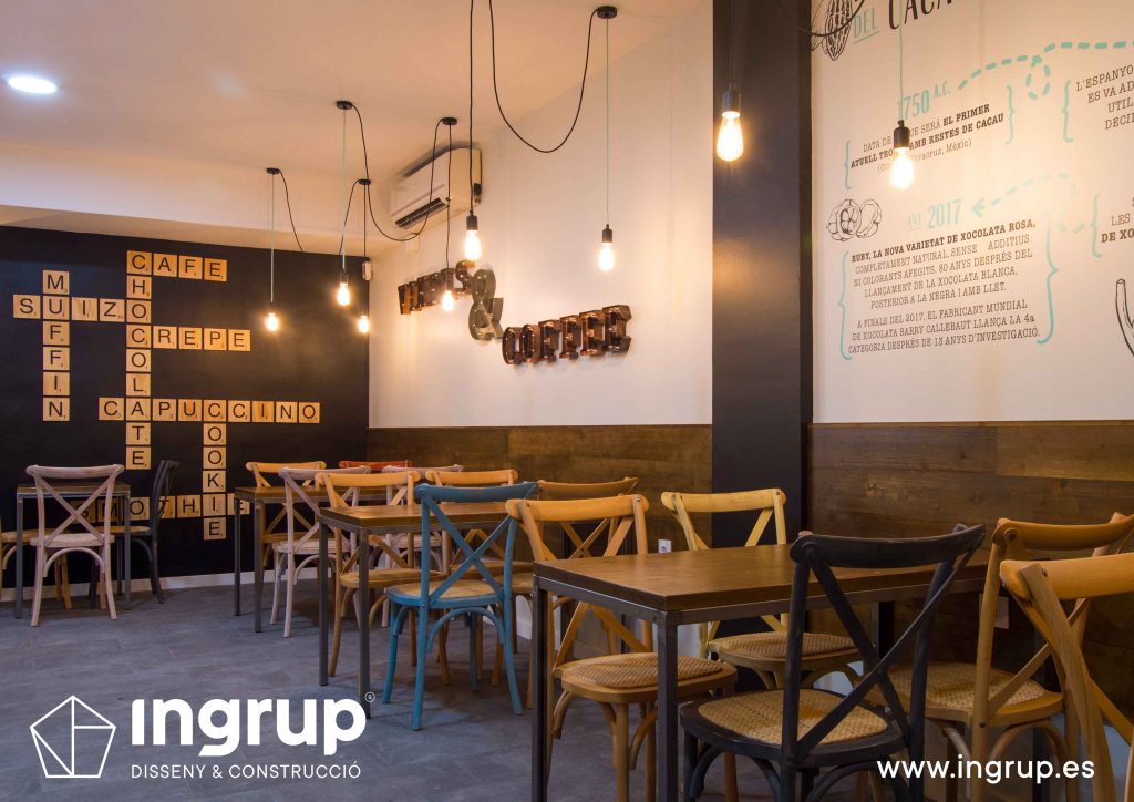 15 reforma integral interiorismo pintura comedro secundario mobiliario mesas fabricacion ingrup estudi diseno construccion retail granollers barcelona