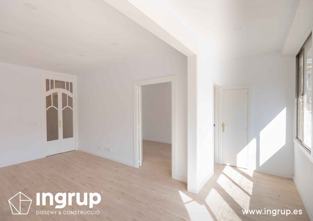 04 comedor pintura integral reforma integral piso barcelona rehabilitacion parquet pavimento instalacion ingrup estudio diseno construccion retail granollers barcelona