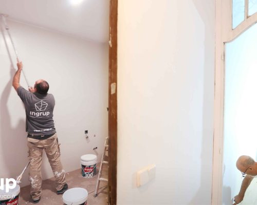 11 pintura integral proceso obra reforma integral piso barcelona interiorismo ingrup estudio diseno construccion retail granollers barcelona