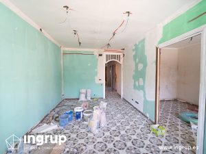 13 antes comedor proceso obra reforma integral piso barcelona interiorismo ingrup estudio diseno construccion retail granollers barcelona