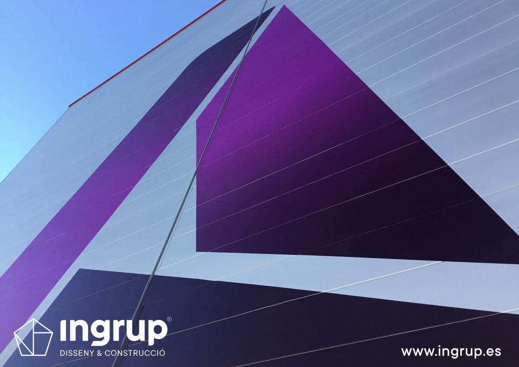 10 rotulación nave industrial aluminera letras corporeas recepcion aluminio pintado ingrup estudi diseno construccion retail granollers barcelona