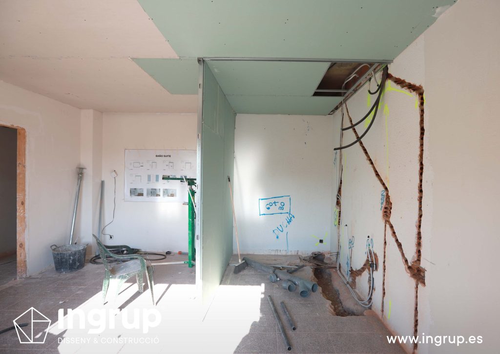 colocacion de pladur en obra de granollers ingrup diseno interior 11